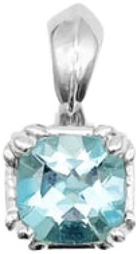 Chrome Hearts 18K White Gold Aquamarine Charm Pendant Chrome Hearts 18K White Gold Aquamarine Charm Pendant