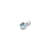 Chrome Hearts 18K White Gold Aquamarine Charm Pendant Chrome Hearts 18K White Gold Aquamarine Charm Pendant