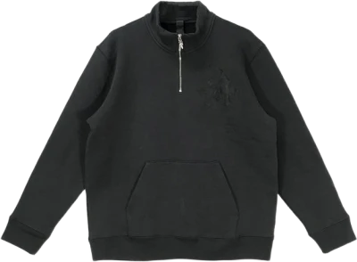 Chrome Hearts Black Triple Cross Half Zip Sweatshirt