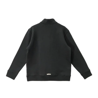 Chrome Hearts Black Triple Cross Half Zip Sweatshirt