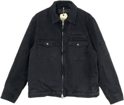 Chrome Hearts Black Wash Denim Dagger Zip Jacket