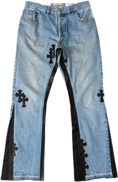 Chrome Hearts Gallery Dept Cross Patch Flare Denim Jeans