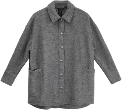 Chrome Hearts Gray Wool Shirt Jacket