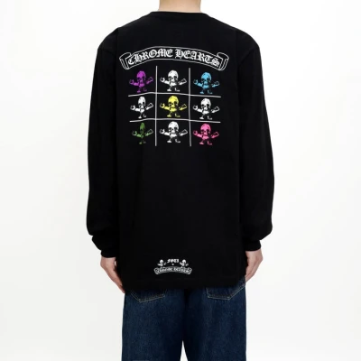 Chrome Hearts Multi Foti Black Long Sleeve T-Shirt Tee Chrome Hearts Multi Foti Black Long Sleeve T-Shirt Tee