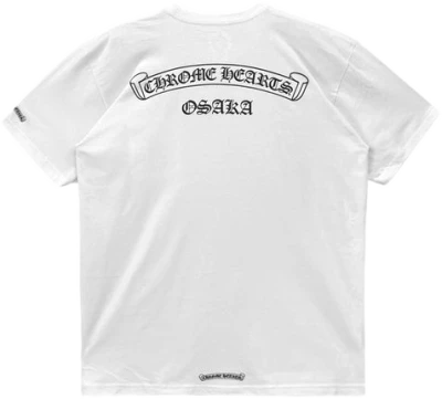 Chrome Hearts OSAKA Exclusive Scroll Label White Short Sleeve T-Shirt Tee