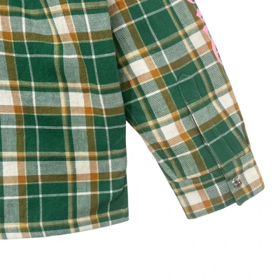 Chrome Hearts Quilted Padded Flannel Plaid Print Jacket