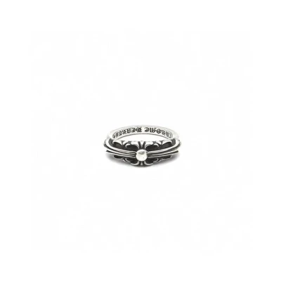 Chrome Hearts Silver Baby Classic Floral Cross Ring