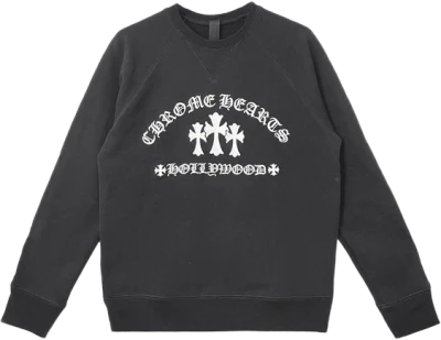 Chrome Hearts Triple Cross CH Embroidered Sweatshirt