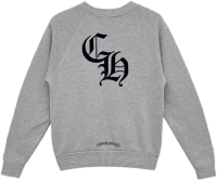 Chrome Hearts Triple Cross CH Letter Grey Sweatershirt Chrome Hearts Triple Cross CH Letter Grey Sweatershirt