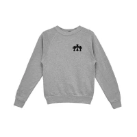 Chrome Hearts Triple Cross CH Letter Grey Sweatershirt Chrome Hearts Triple Cross CH Letter Grey Sweatershirt