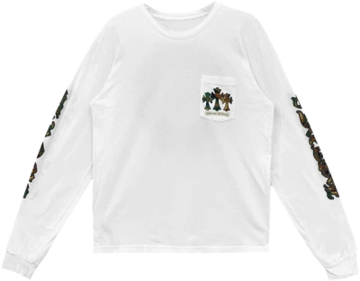 Chrome Hearts White Camo Triple Cross Horseshoe Long Sleeve Shirt