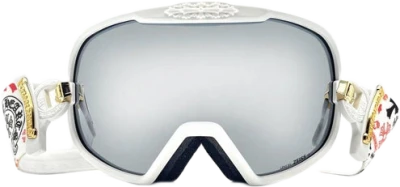 Chrome Hearts White Scroll Cross Ski Goggles