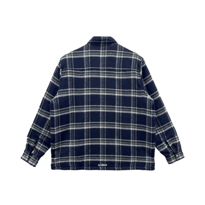 Chrome Hearts Work Dog Pile Lined Flannel Shirt Jacket Chrome Hearts Work Dog Pile Lined Flannel Shirt Jacket