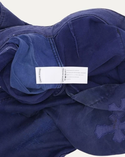 Chrome Hearts Cross Patch Bleu de Travail French Work Pants