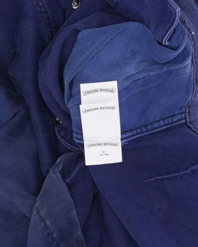 Chrome Hearts Cross Patch Bleu de Travail French Work Pants