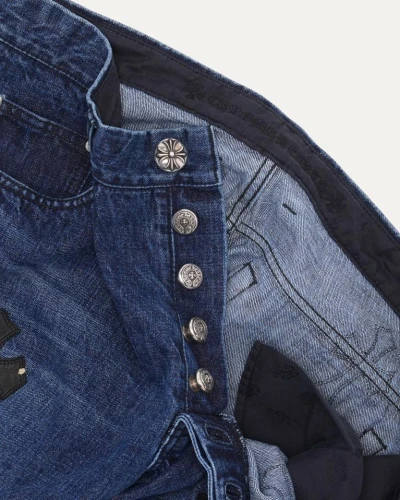 Chrome Hearts Cross Patch Turbo Diesel Fleur Knee Jeans