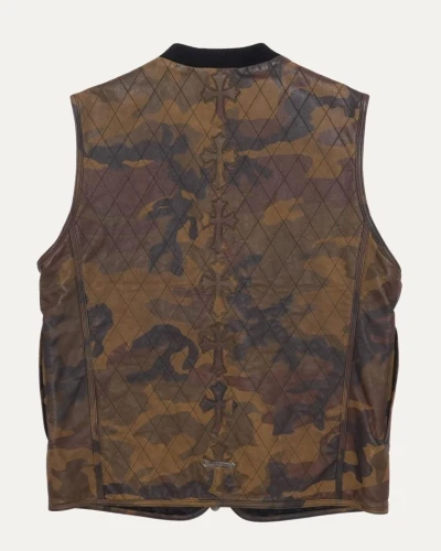 Chrome Hearts Leather Quilted Vest