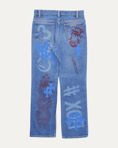 Chrome Hearts Levi's Cross Patch Stencil Jeans
