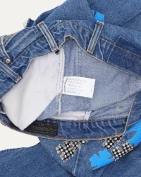 Chrome Hearts Levi's Plus Cross Patch Orange Tab 505 Jeans
