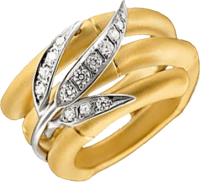 Кольцо с бриллиантом Carrera y Carrera Bambu Zen Ring DA10491 Кольцо с бриллиантом Carrera y Carrera Bambu Zen Ring DA10491