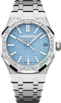 Audemars Piguet Royal Oak 37mm Ice Blue Baguette Custom Audemars Piguet Royal Oak 37mm Ice Blue Baguette Custom