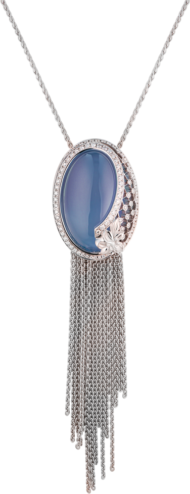 Подвеска Carrera y Carrera Sierpes Maxi White Gold & Chalcedony & Diamonds DA13602