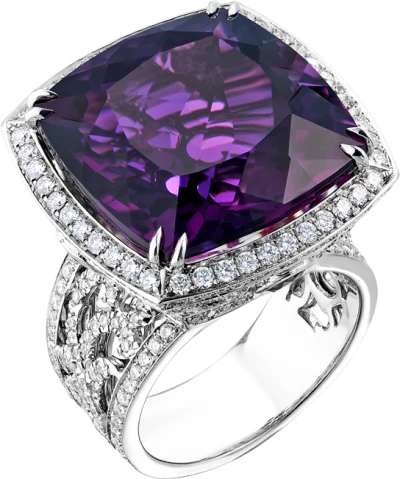 Кольцо Yanush Gioielli 29,98 ct Amethyst Stone & Diamonds & White Gold YR30805WAM Кольцо Yanush Gioielli 29,98 ct Amethyst Stone & Diamonds & White Gold YR30805WAM