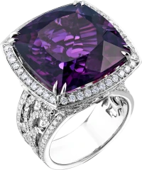 Кольцо Yanush Gioielli 29,98 ct Amethyst Stone & Diamonds & White Gold YR30805WAM Кольцо Yanush Gioielli 29,98 ct Amethyst Stone & Diamonds & White Gold YR30805WAM
