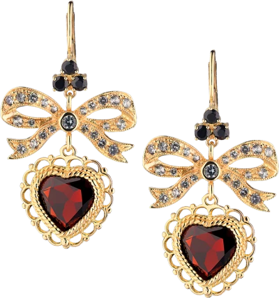 Серьги Dolce & Gabbana Love Yellow Gold Garnets & Sapphires WEEL1G WGRA1 Z0000 Серьги Dolce & Gabbana Love Yellow Gold Garnets & Sapphires WEEL1G WGRA1 Z0000