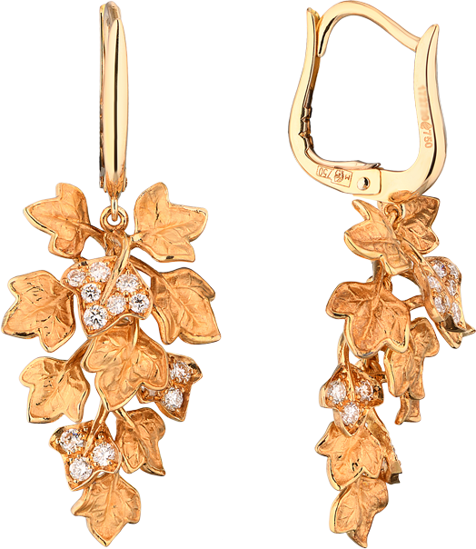 Серьги Magerit Verona Yellow Gold & Diamonds 2120.1