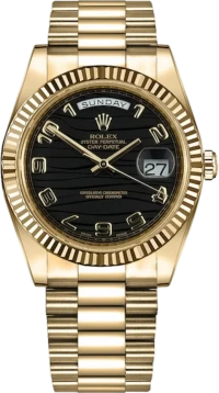 Часы Rolex Day-Date II 41 мм Yellow Gold Wave Arabic Dial 218238 Часы Rolex Day-Date II 41 мм Yellow Gold Wave Arabic Dial 218238