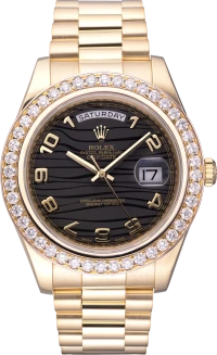 Часы Rolex Day-Date President II 218238 41 мм Custom Black Diamond Bezel 218238 Часы Rolex Day-Date President II 218238 41 мм Custom Black Diamond Bezel 218238