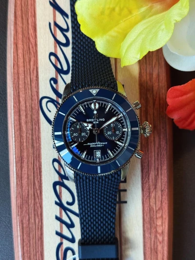 Breitling SUPEROCEAN HERITAGE B01 CHRONOGRAPH 42 Blue Rubber