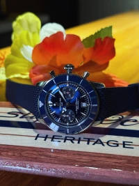 Breitling SUPEROCEAN HERITAGE B01 CHRONOGRAPH 42 Blue Rubber