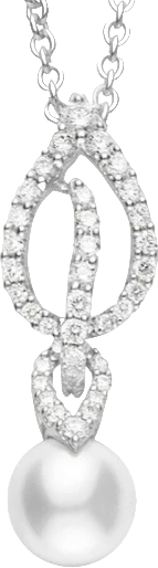 Подвеска  Mikimoto LAUREL AKOYA PEARL AND DIAMOND PENDANT MPA 10152 ADXW (id 37924)
