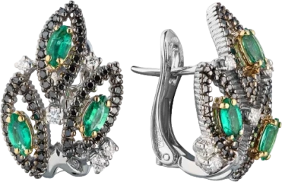 Серьги Damiani DIAMOND AND EMERALD EARRINGS 20060549 (id 37357) Серьги Damiani DIAMOND AND EMERALD EARRINGS 20060549 (id 37357)