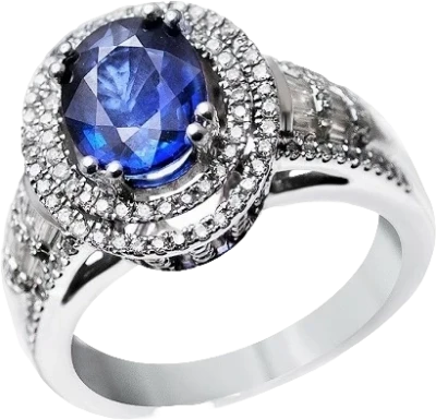 Кольцо No name С САПФИРОМ 1.85 И БРИЛЛИАНТАМИ 1.85 CT (id 28941) Кольцо No name С САПФИРОМ 1.85 И БРИЛЛИАНТАМИ 1.85 CT (id 28941)