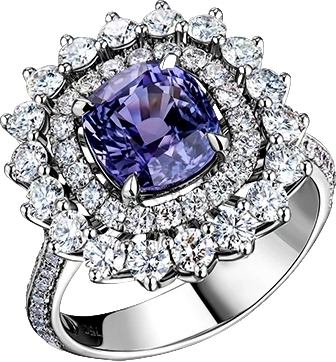 Кольцо No name С САПФИРОМ 3.28 CT COLOR CHANGE EFFECT 3.28 CT  (id 30449)