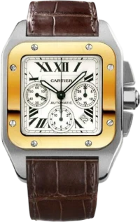 Часы Cartier SANTOS 100 CHRONOGRAPH STAINLESS STEEL & 18K YELLOW GOLD 2740 Часы Cartier SANTOS 100 CHRONOGRAPH STAINLESS STEEL & 18K YELLOW GOLD 2740