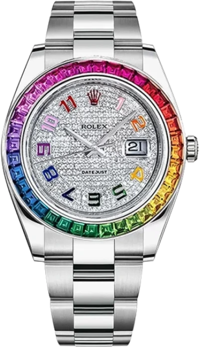 Часы Rolex DateJust Custom 41 mm Rainbow 126300FIX