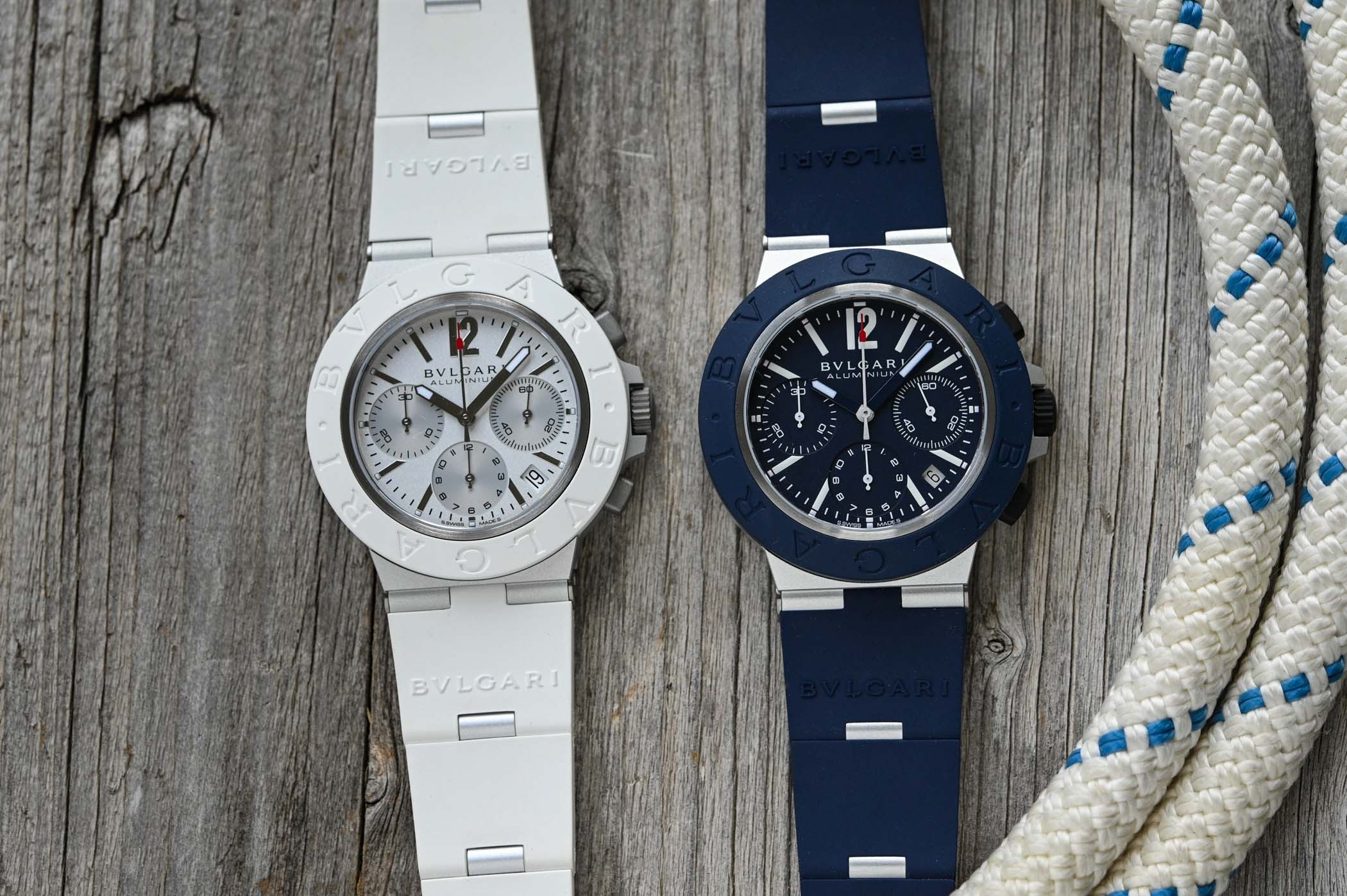 Превью статьи Bvlgari Aluminium Chronograph White and Blue
