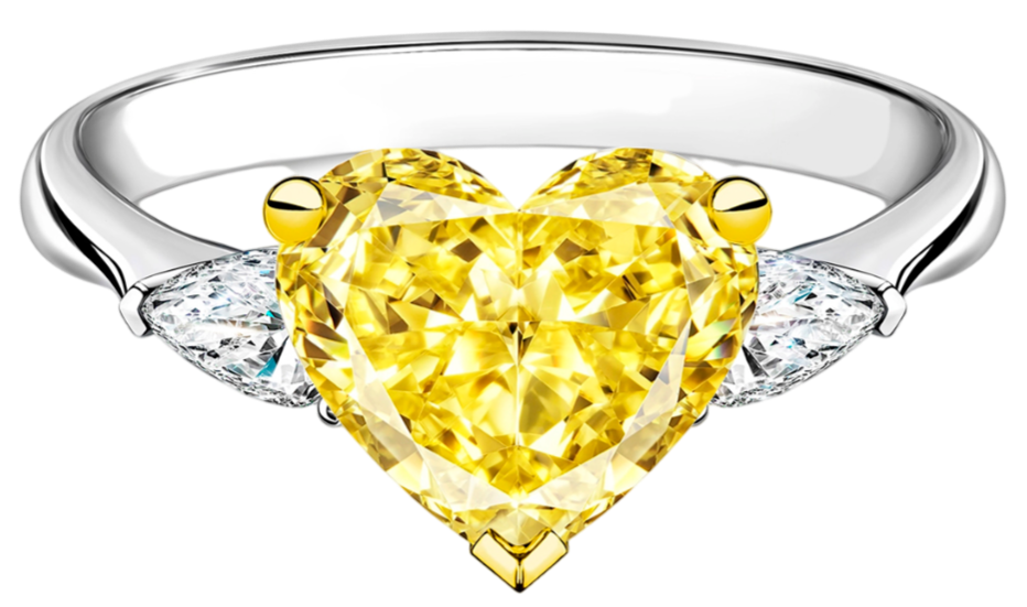 Кольцо 2,01 Ct. Fancy Yellow/vs1 "heart Diamond" Кольцо 2,01 Ct. Fancy Yellow/vs1 "heart Diamond"