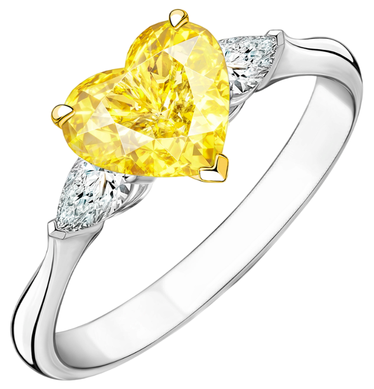 GIA Кольцо 3,02 Ct. Fancy Light Yellow/vs2 (heart Diamond) GIA Кольцо 3,02 Ct. Fancy Light Yellow/vs2 (heart Diamond)