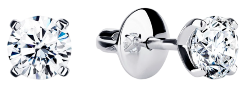 GIA Серьги 1,00/1,00 Ct. F/vs2 (3 Excellent) Round Diamonds GIA Серьги 1,00/1,00 Ct. F/vs2 (3 Excellent) Round Diamonds