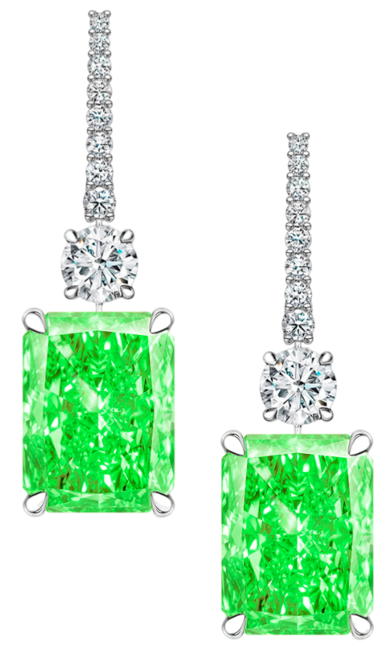 GIA Серьги с бриллиантами 3,01/3,02 Ct. Fbgy/vs1-si1 GIA Серьги с бриллиантами 3,01/3,02 Ct. Fbgy/vs1-si1
