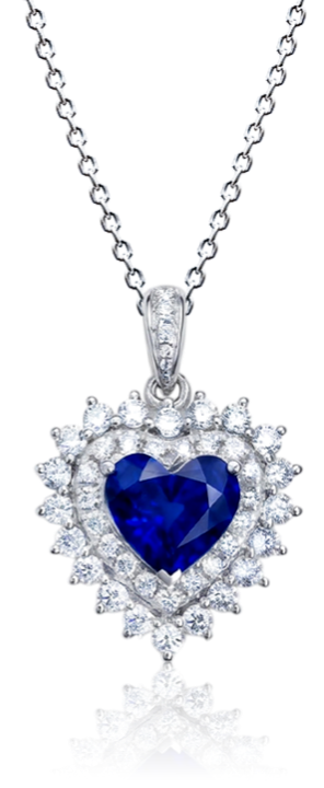 Кулон No name с бриллиантами и сапфиром 1 54ct. Кулон No name с бриллиантами и сапфиром 1 54ct.