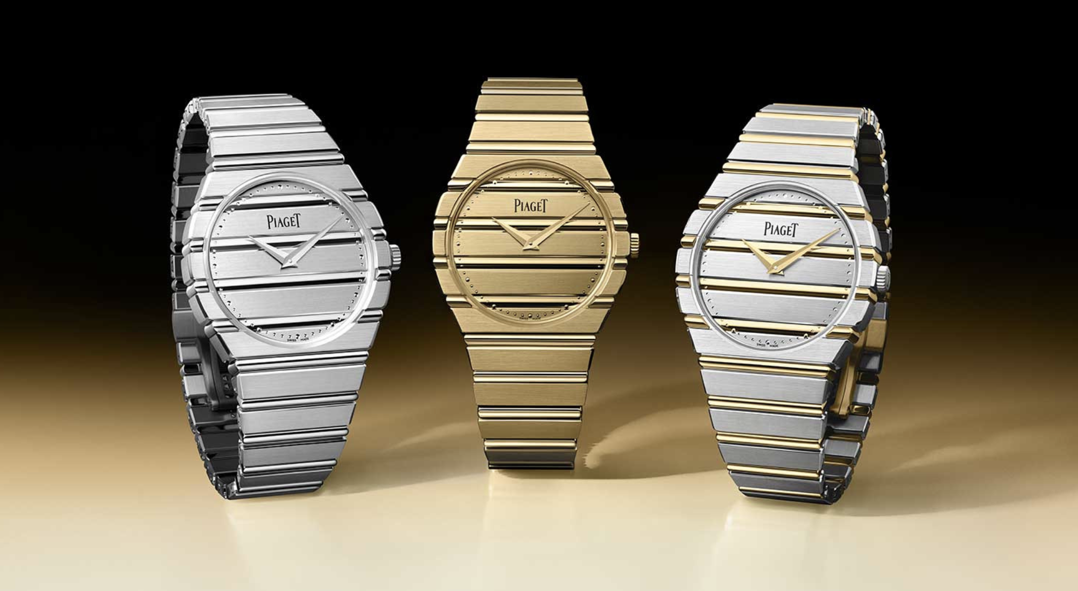 Биколорные Piaget Polo 79 в жёлтом и белом золоте