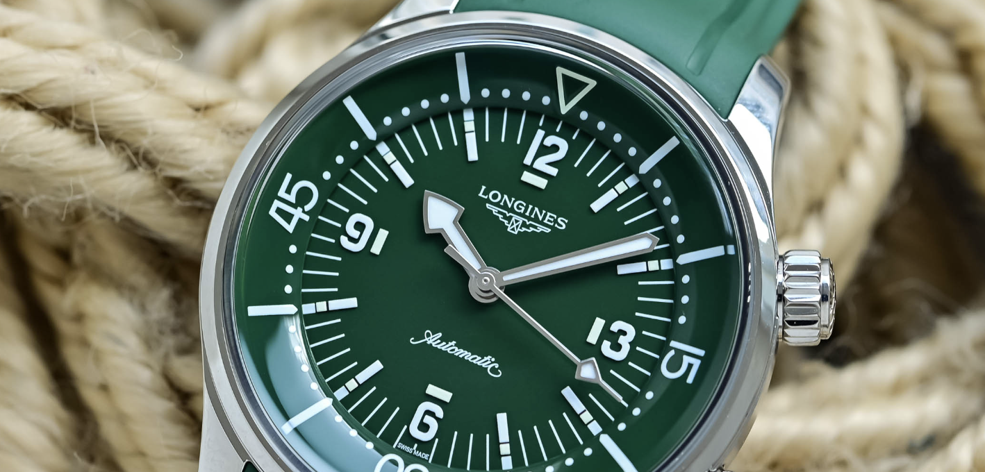 Longines Legend Diver 39mm Green Rubber Edition