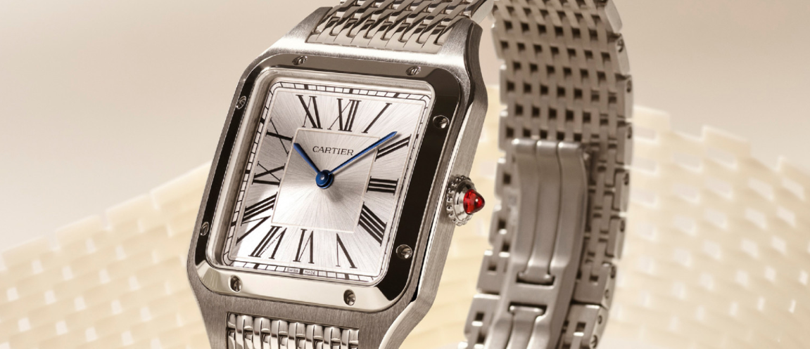 Cartier Santos-Dumont в желтом золоте и платине