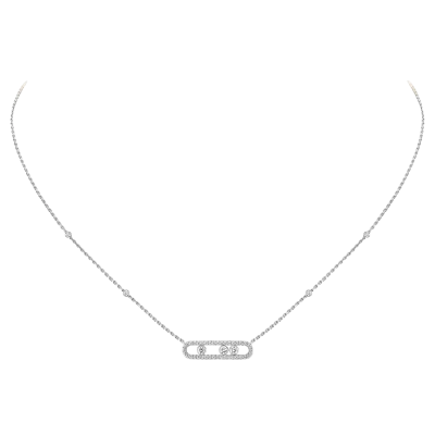 White gold diamond pavé necklace Baby Move